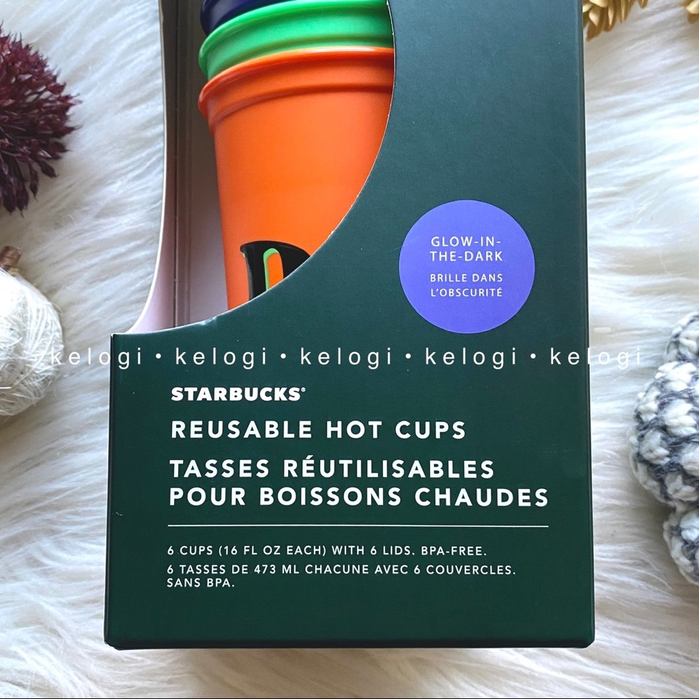 🎃NEW RARE🖤Starbucks Box Glow in the Dark Hot Cup - Picture 4 of 13